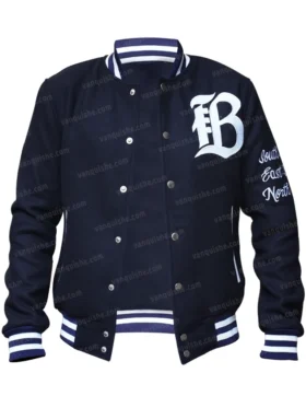 Bay FC Blue Letterman Jacket Main