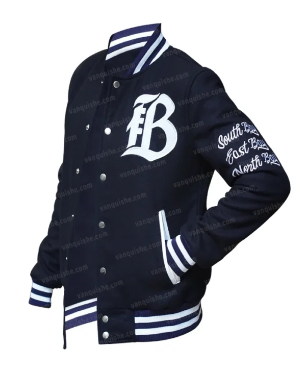Bay FC Blue Letterman Jacket Right