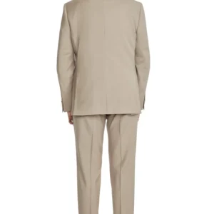 Beige Style Mens 2 Piece Trendy Wedding Suit Back