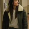 Bethenny Frankel Danger In The Dorm Shearling Leather Jacket
