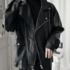 Black Baggy Biker Jacket 