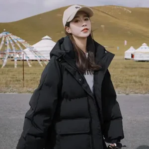 Black Baggy Puffer Jacket