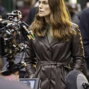 Black Doves S01 Helen Webb Brown Leather Coat For Sale