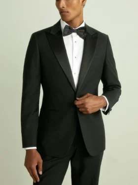 Black Slim Fit Style 2 Piece Notched Lapel Tuxedo