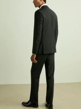 Black Slim Fit Style 2 Piece Notched Lapel Tuxedo Back