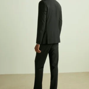 Black Slim Fit Style 2 Piece Notched Lapel Tuxedo Back