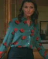 Blue Bloods S14 Bridget Moynahan Floral Silk Shirt For Sale