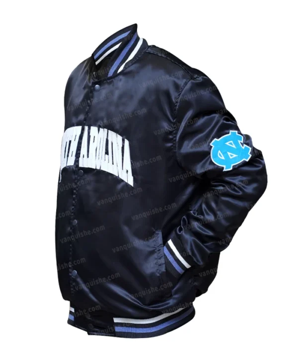 Blue North Carolina Varsity Jacket Right Side