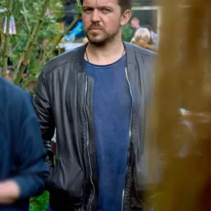 Brad de Vries Van der Valk Black Leather Jacket