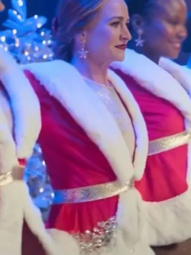 Britt Robertson The Merry Gentlemen Christmas Coat Smiling