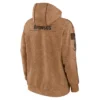 Brown Denver Broncos Salute Pullover Hoodie Back