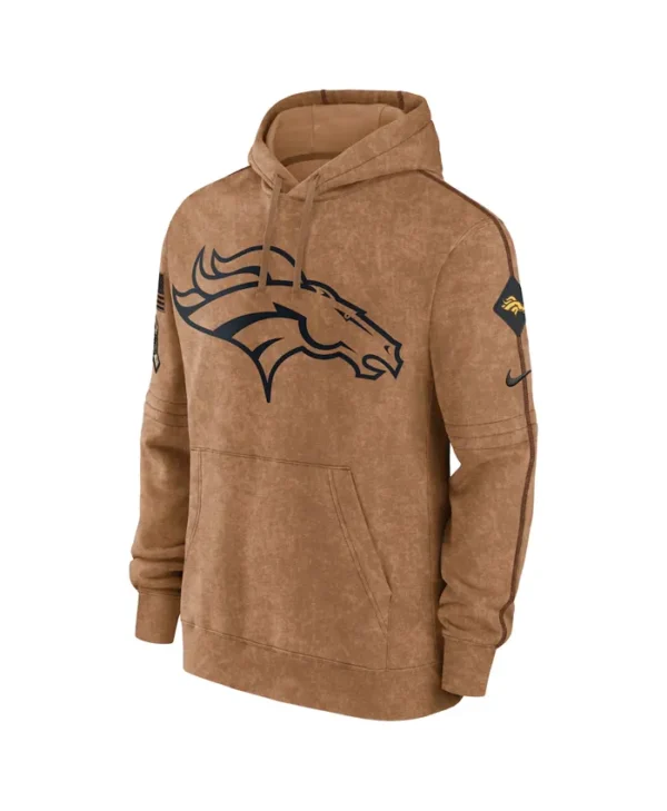 Brown Denver Broncos Salute Pullover Hoodie Main