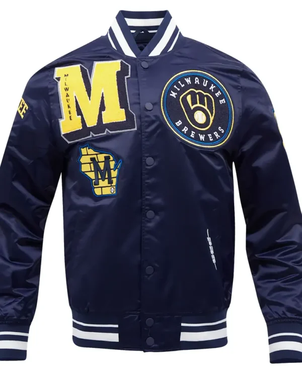 Buy Milwaukee Brewers Satin Jacket