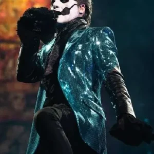 Buy Tobias Forge Papa Emeritus IV Blue Sequin Blazer Jacket For Men