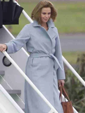 Charlize Theron Long Shot Wool Coat