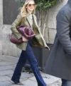 Chiara Ferragni Brown Ralph Lauren Leather Blazer Front