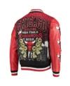 Chicago Bulls Red Remix Varsity Jacket Rib Collar