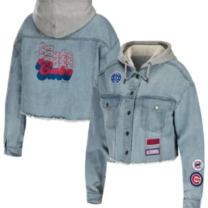 Chicago Cubs Baseball Team Denim Jacket For Women