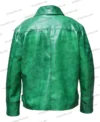 Chloe Sullivan Smallville Green Leather Jacket Back