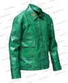 Chloe Sullivan Smallville Green Leather Jacket Left