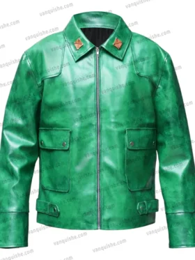 Chloe Sullivan Smallville Green Leather Jacket Main
