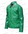 Chloe Sullivan Smallville Green Leather Jacket Right