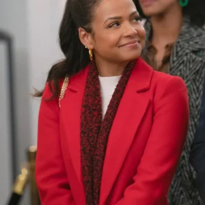 Christina Milian Meet Me Next Christmas Wool Coat