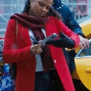Christina Milian Meet Me Next Christmas Wool Coat For Sale
