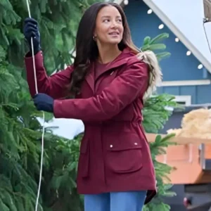 Christmas Under the Lights Emily Maroon Jacket For Sale