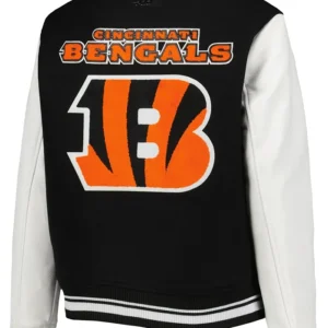 Cincinnati Bengals Standard Wool Varsity Jacket Back