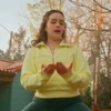 Cobra Kai S06 Mary Mouser Yellow Half Zip Jacket