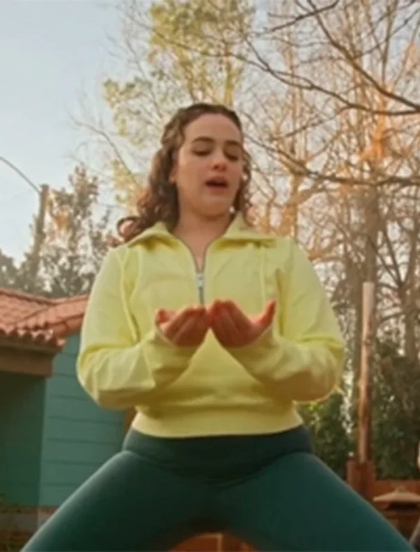 Cobra Kai S06 Mary Mouser Yellow Half Zip Jacket