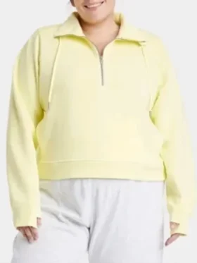 Cobra Kai S06 Mary Mouser Yellow Half Zip Jacket On Sale