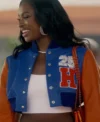Coco Jones Bel Air S03 Crop Varsity Leather Jacket