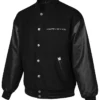 Corvette Varsity Letterman Black Wool Bomber Jacket