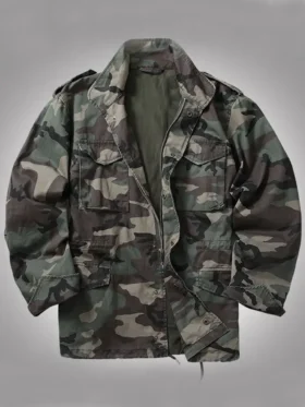Cotton Baggy Camo Jacket Front
