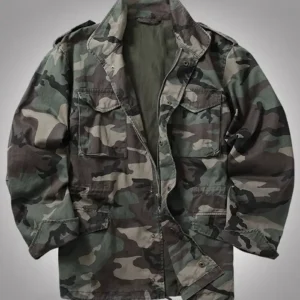 Cotton Baggy Camo Jacket Front