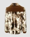 Cowhide Vintage White And Brown Fur Leather Jacket Back