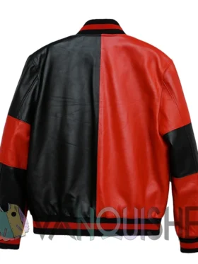 Custom Design Harley Quinn Genuine Leather Jackets back