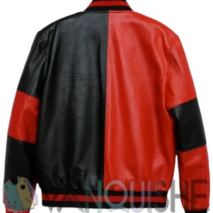 Custom Design Harley Quinn Genuine Leather Jackets back