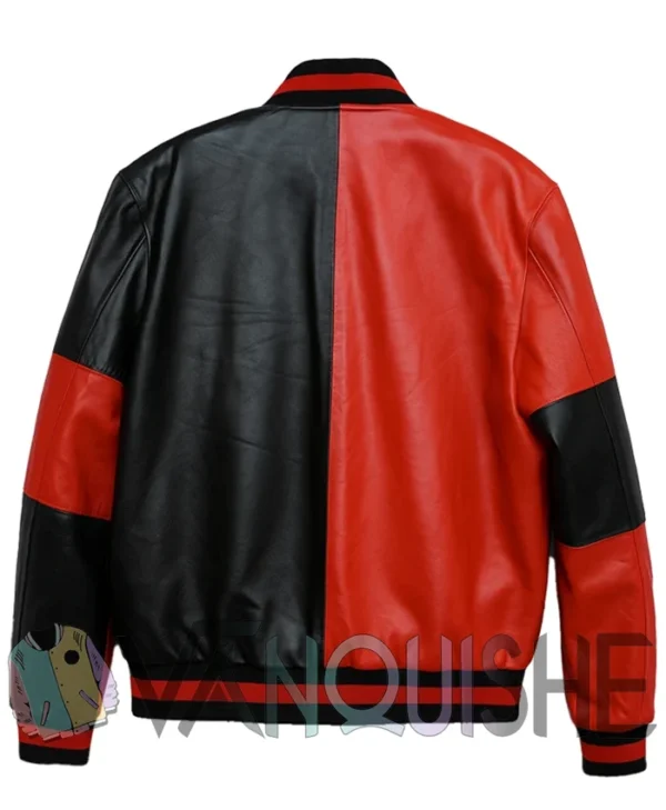 Custom Design Harley Quinn Genuine Leather Jackets back