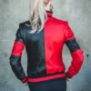 Custom Design Harley Quinn Genuine Leather Jackets backk