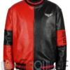 Custom Design Harley Quinn Genuine Leather Jackets front