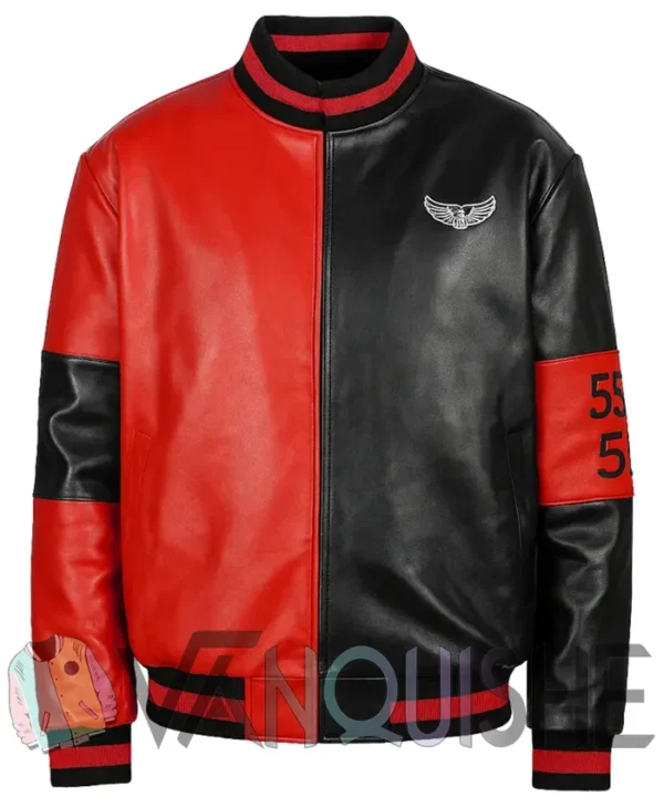 Custom Design Harley Quinn Genuine Leather Jackets front
