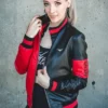 Custom Design Harley Quinn Genuine Leather Jackets frontt