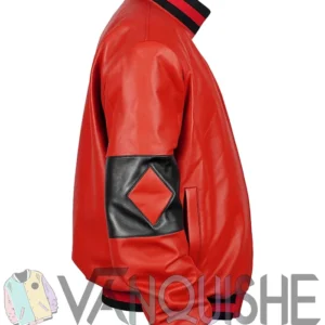 Custom Design Harley Quinn Genuine Leather Jackets right