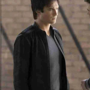 Damon Salvatore The Vampire Diaries S08 Black Jacket