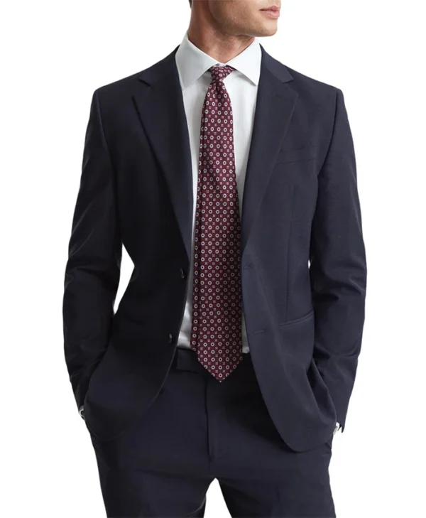Dark Blue Mens 2 Piece Stylish Business Suit