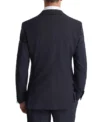 Dark Blue Mens 2 Piece Stylish Business Suit Back