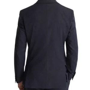 Dark Blue Mens 2 Piece Stylish Business Suit Back